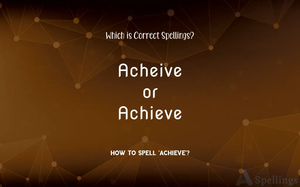 Acheive or Achieve: Which is Correct Spellings?