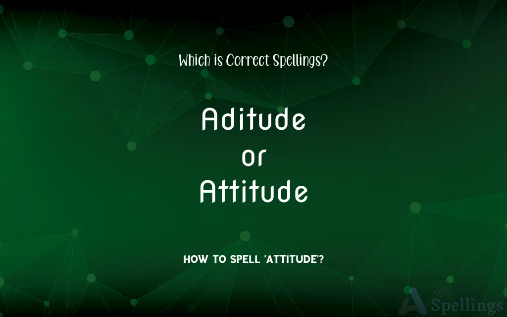 Aditude or Attitude: Which is Correct Spellings?