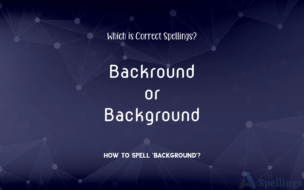 Backround or Background: Which is Correct Spellings?