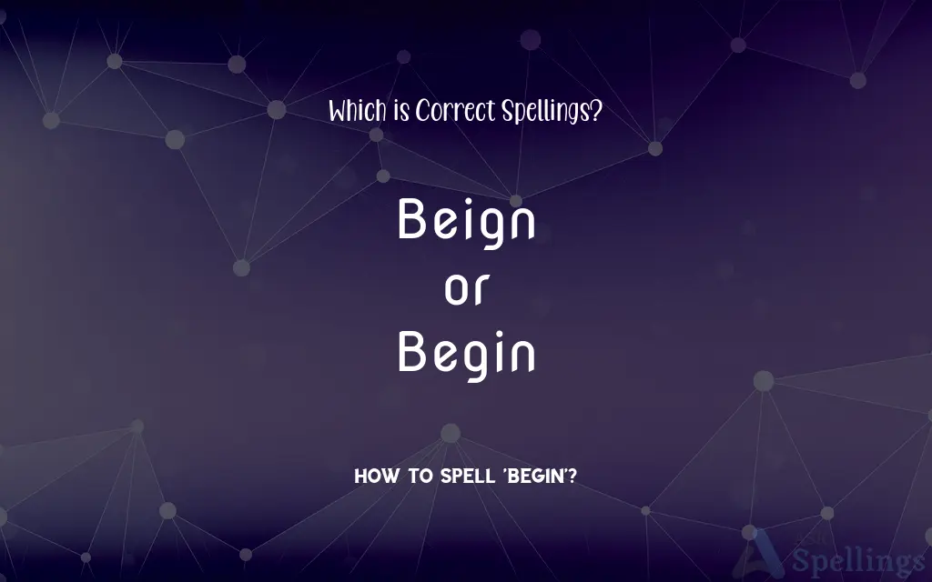 Beign or Begin: Which is Correct Spellings?