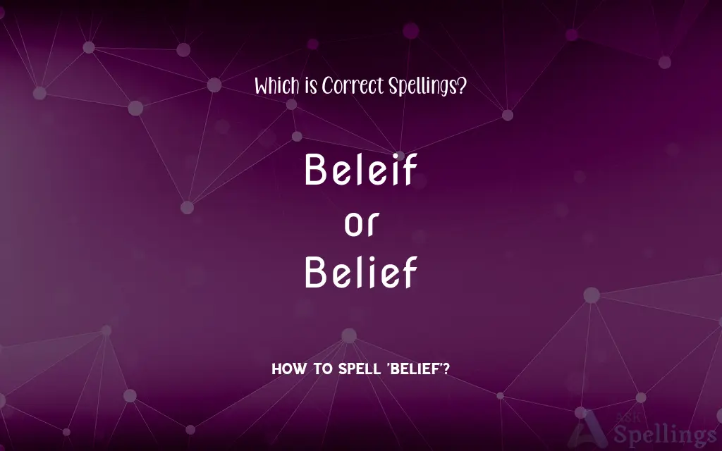 Beleif or Belief: Which is Correct Spellings?