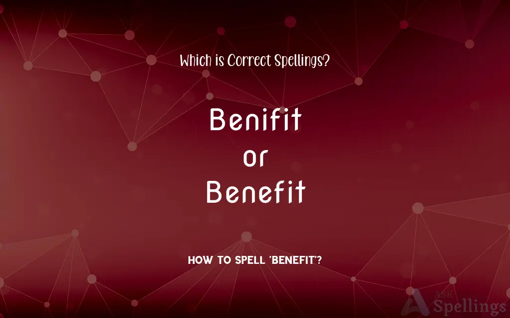 Benifit or Benefit: Which is Correct Spellings?