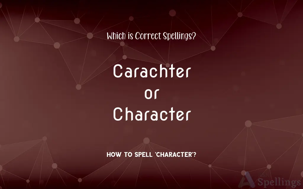 Carachter or Character: Which is Correct Spellings?