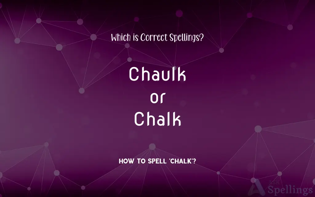 Chaulk or Chalk: Which is Correct Spellings?