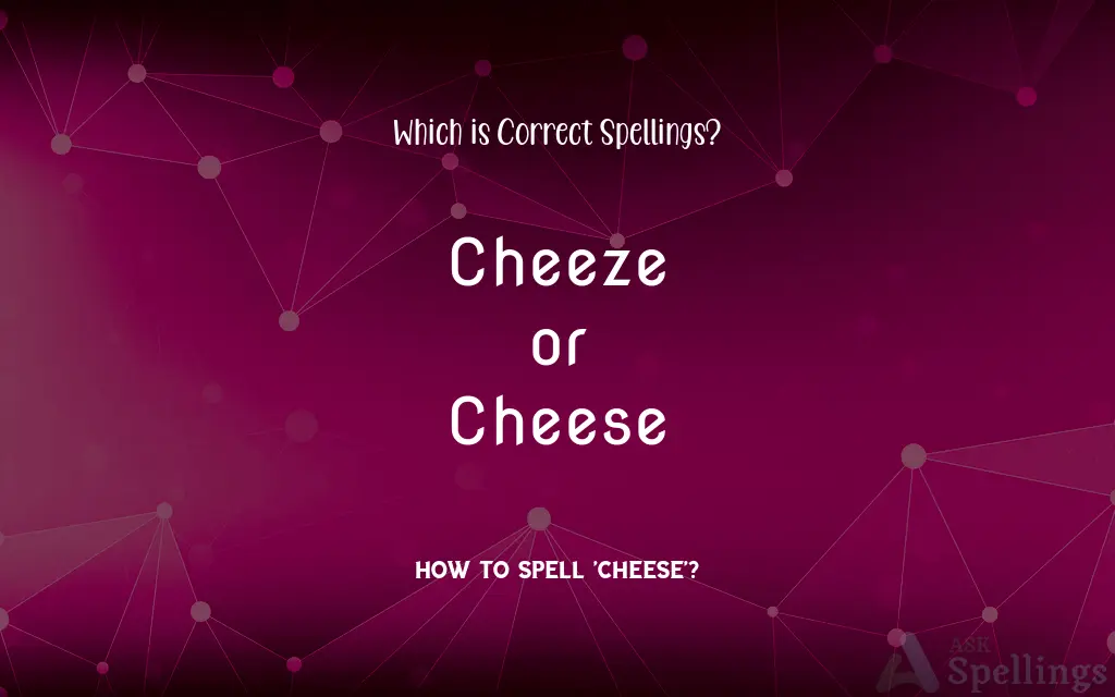 Cheeze or Cheese: Which is Correct Spellings?