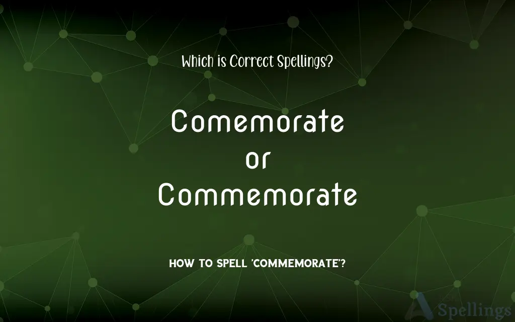 Comemorate or Commemorate: Which is Correct Spellings?