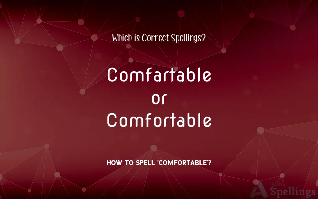 Comfartable or Comfortable: Which is Correct Spellings?