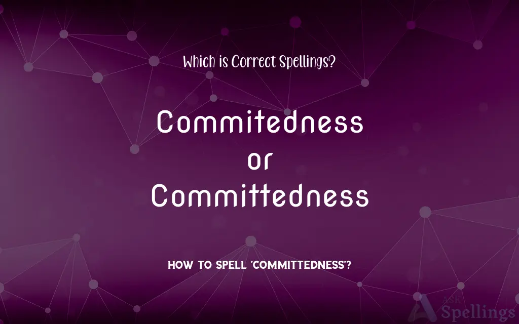 Commitedness or Committedness: Which is Correct Spellings?