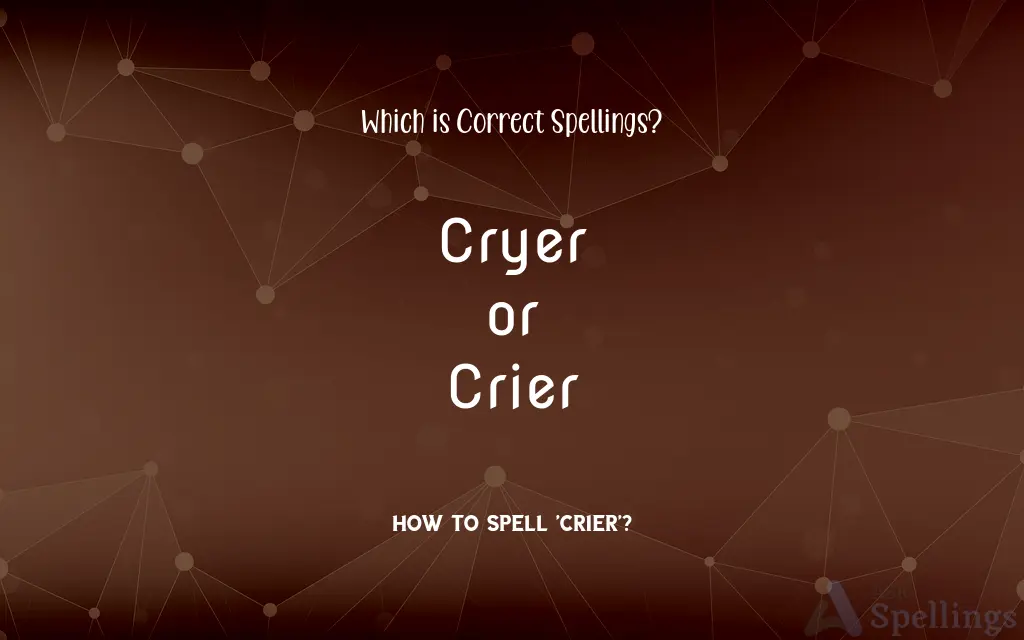 Cryer or Crier: Which is Correct Spellings?