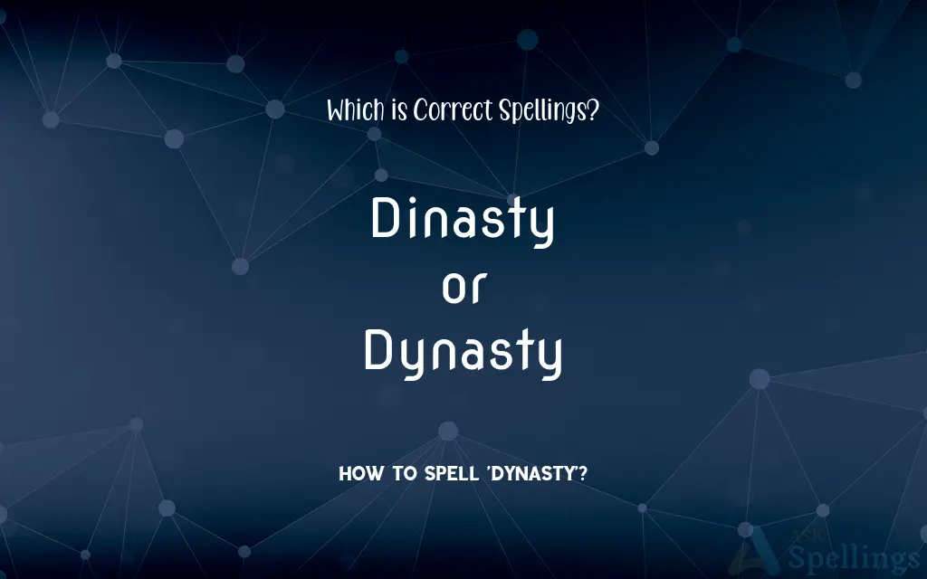 Dinasty or Dynasty: Which is Correct Spellings?