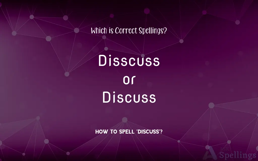 Disscuss or Discuss: Which is Correct Spellings?