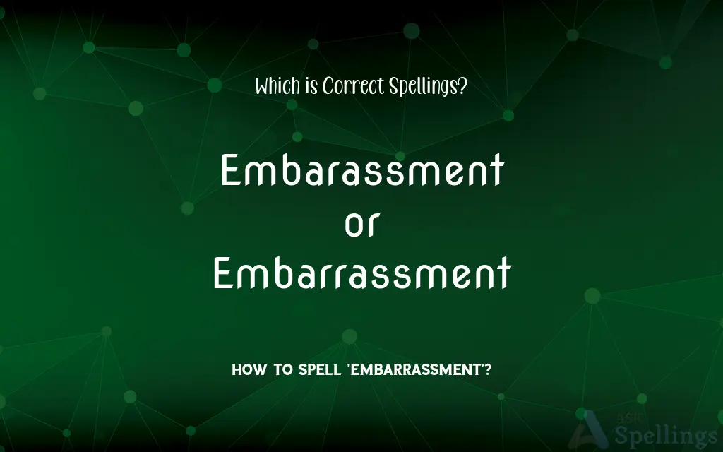 Embarassment or Embarrassment: Which is Correct Spellings?