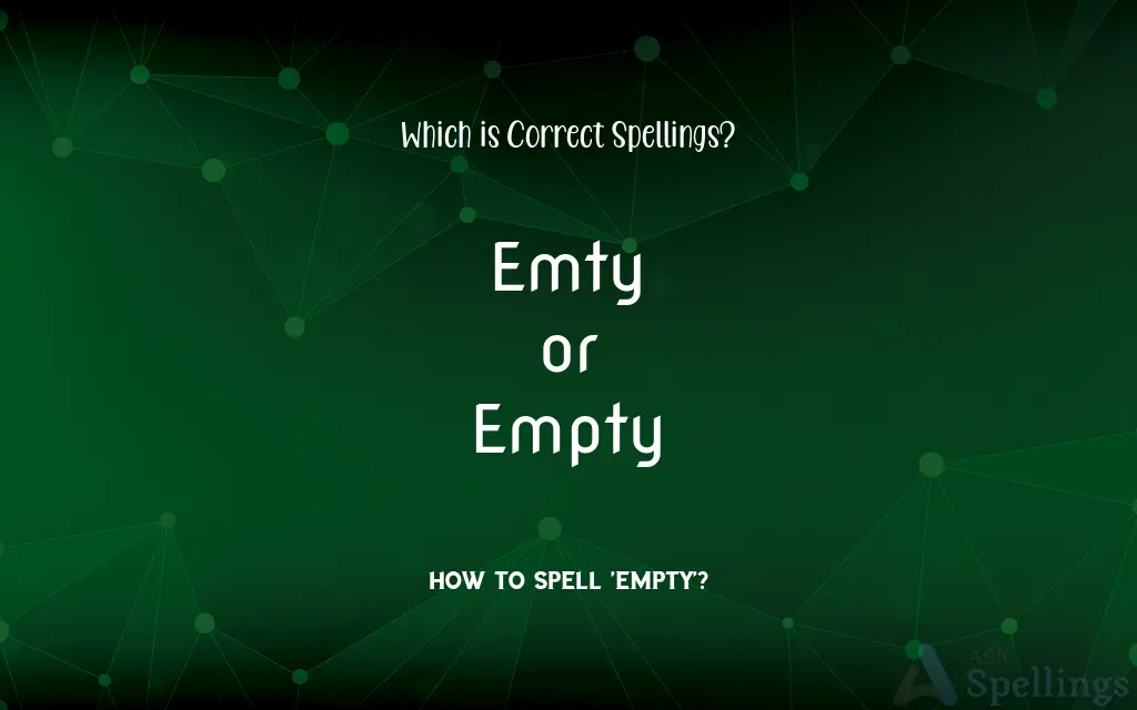 Emty or Empty: Which is Correct Spellings?