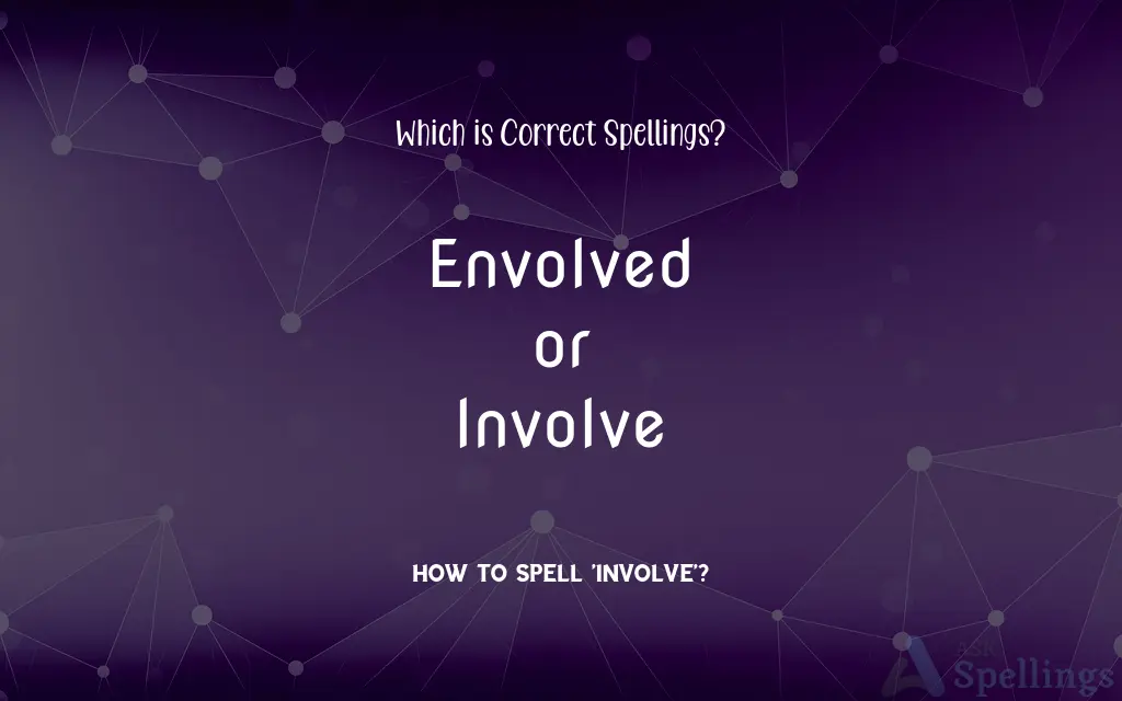 Envolved or Involve: Which is Correct Spellings?