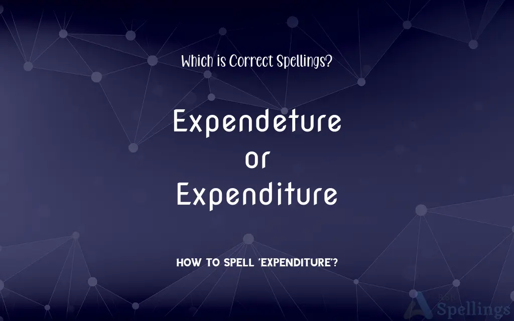 Expendeture or Expenditure: Which is Correct Spellings?