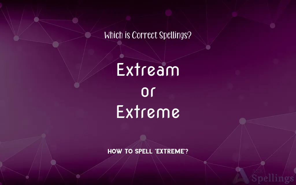 Extream or Extreme: Which is Correct Spellings?