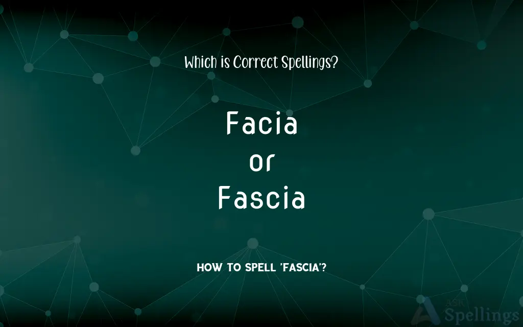 Facia or Fascia: Which is Correct Spellings?