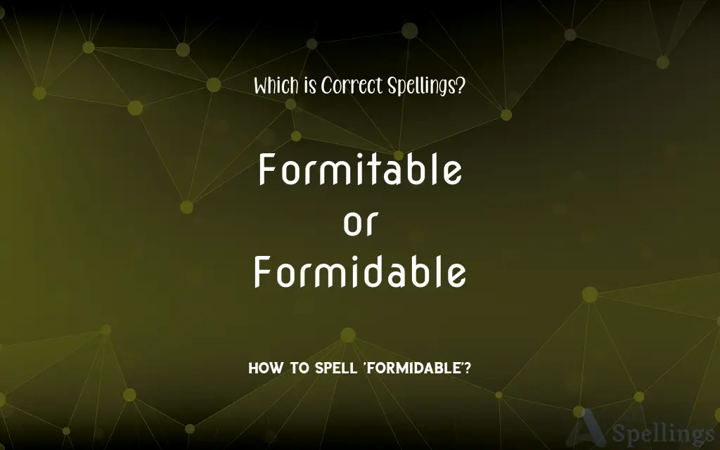 Formitable or Formidable: Which is Correct Spellings?