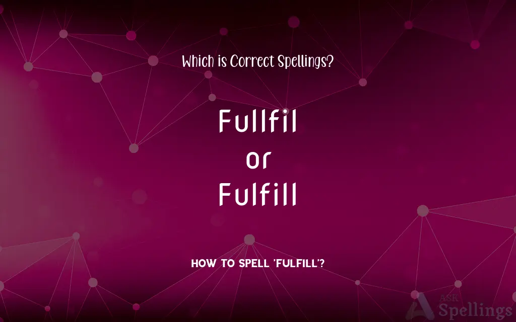 Fullfil or Fulfill: Which is Correct Spellings?