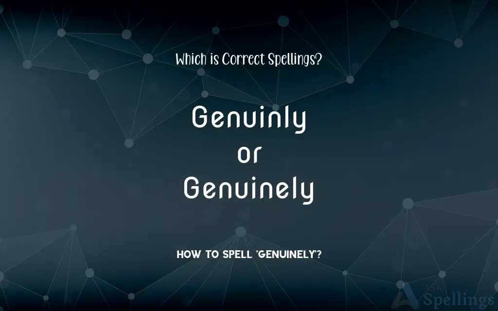 Genuinly or Genuinely: Which is Correct Spellings?