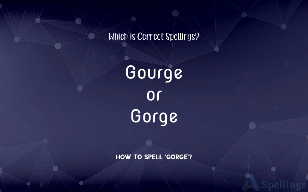 Gourge or Gorge: Which is Correct Spellings?