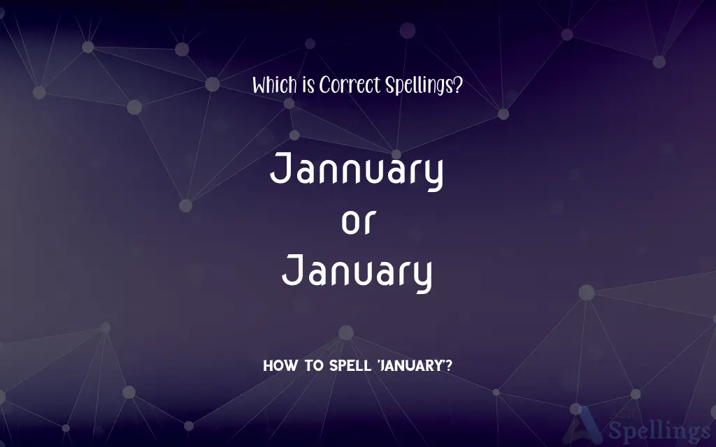 Jannuary or January: Which is Correct Spellings?