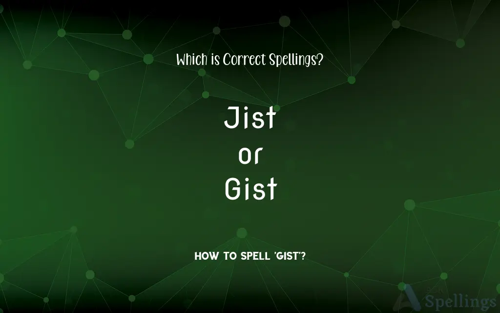 Jist or Gist: Which is Correct Spellings?