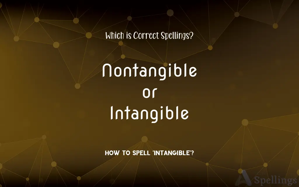 Nontangible or Intangible: Which is Correct Spellings?