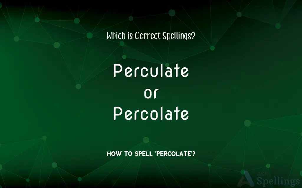 Perculate or Percolate: Which is Correct Spellings?