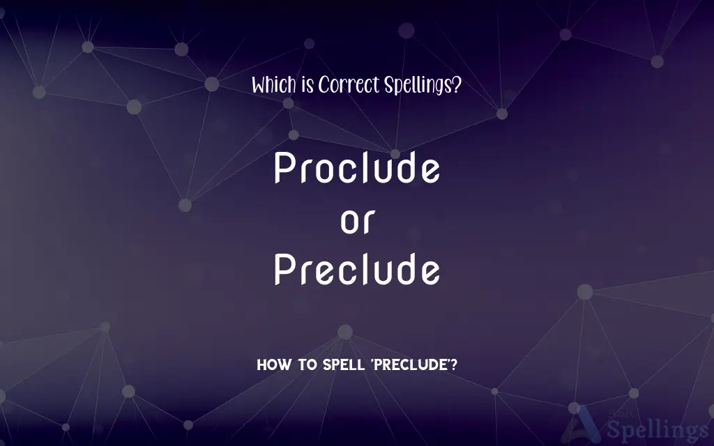 Proclude or Preclude: Which is Correct Spellings?