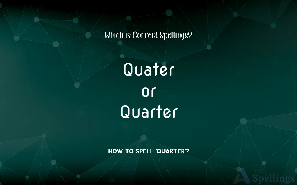 Quater or Quarter: Which is Correct Spellings?