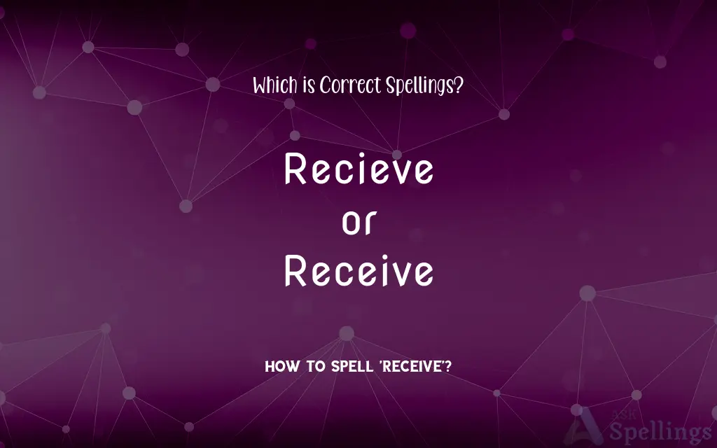 Recieve or Receive: Which is Correct Spellings?